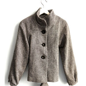 Urban Behavior Women Size Small Wool Blend Tweed Jacket Buttons Pockets Career